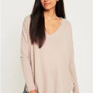 Urban Outfitters Out from under waffle Cream Long Sleeve Tee